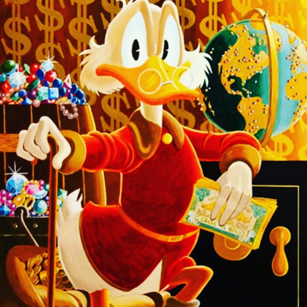 Scrooge McDuck oil painting